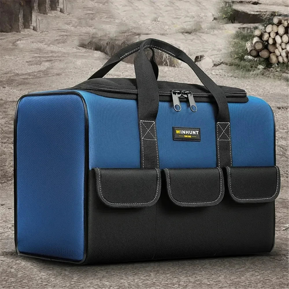 New Tool Bag with 30% More Capacity Waterproof Multi Pockets Tool Organizer Tool Pouch for Electrician Tools