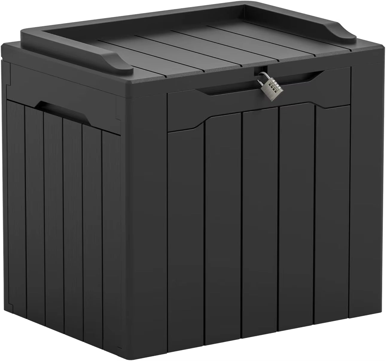 31 Gallon Resin Deck Box Large Outdoor Storage for Patio Furniture, Garden Tools, Pool Supplies, Weatherproof and UV Resistant