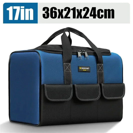 New Tool Bag with 30% More Capacity Waterproof Multi Pockets Tool Organizer Tool Pouch for Electrician Tools