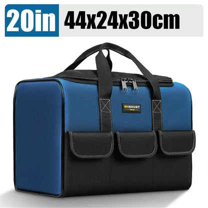 New Tool Bag with 30% More Capacity Waterproof Multi Pockets Tool Organizer Tool Pouch for Electrician Tools